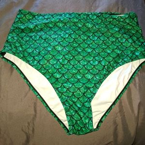 High waisted mermaid bathing suit bottoms
